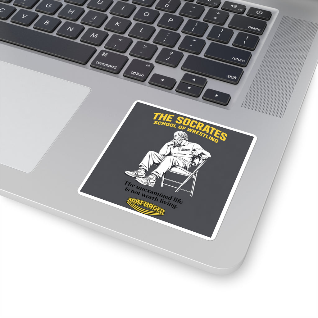 MindForged - The Socrates School of Wrestling Square Sticker