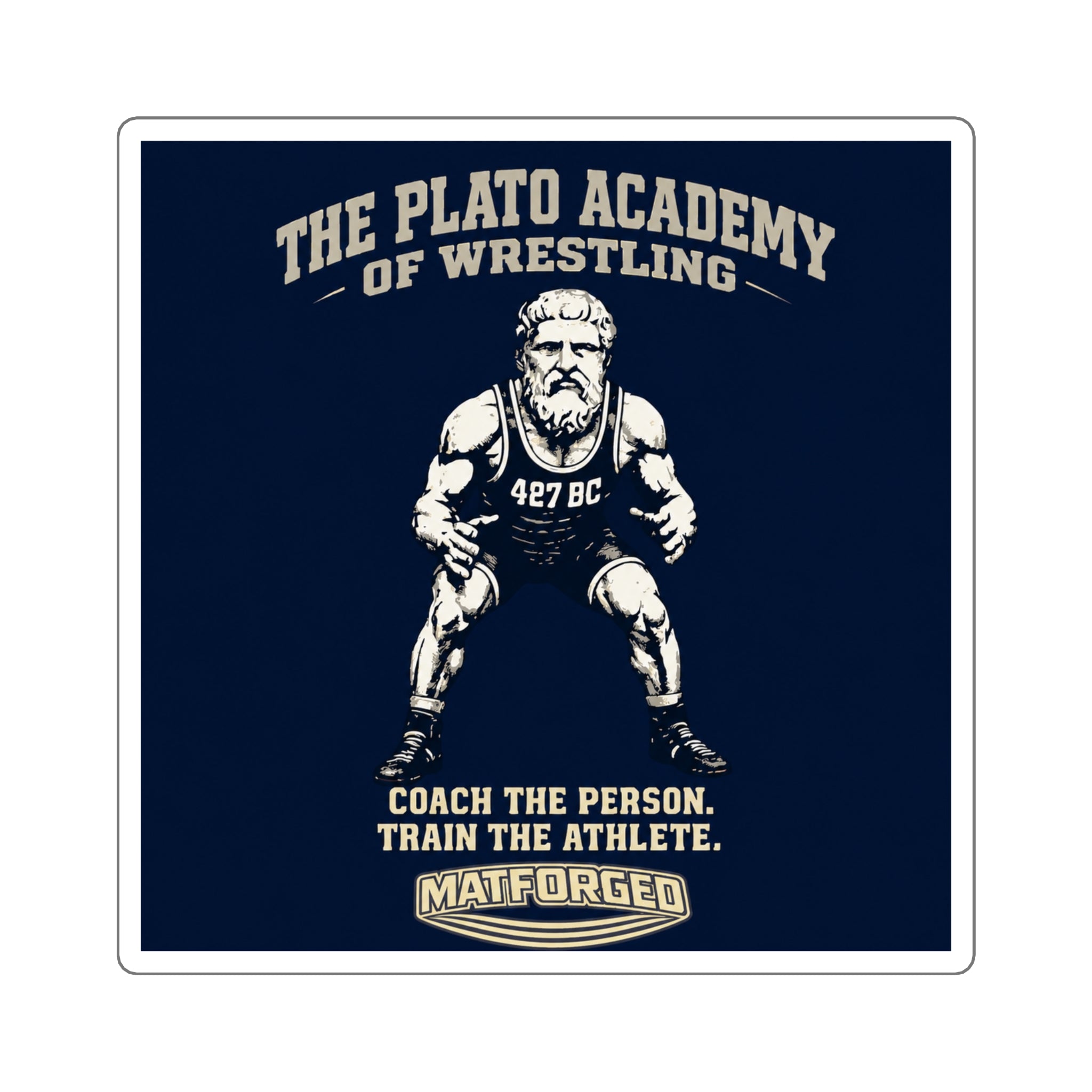MindForged - Plato Academy of Wrestling Square Sticker