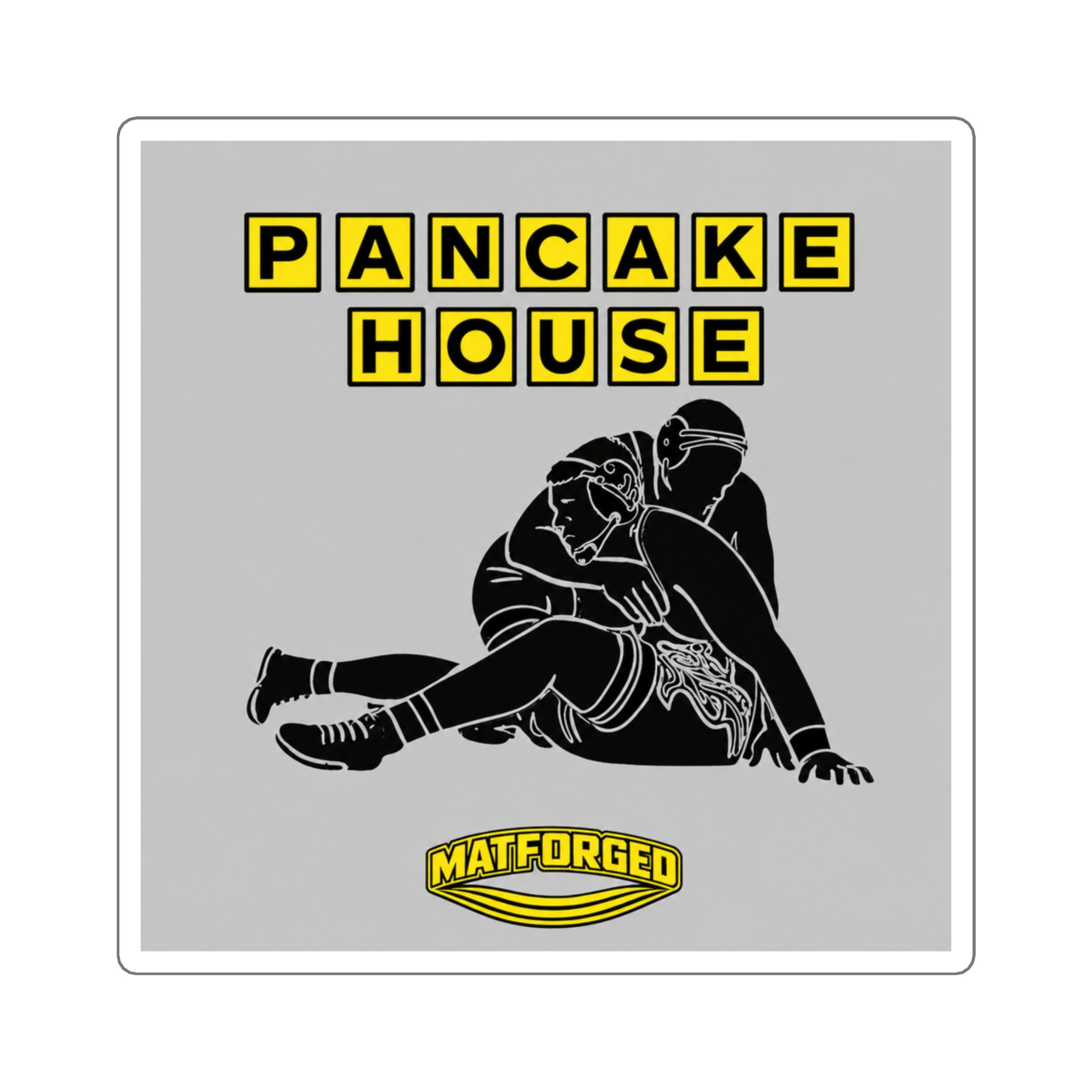 Wrestling Culture - Pancake House Wrestling Square Sticker