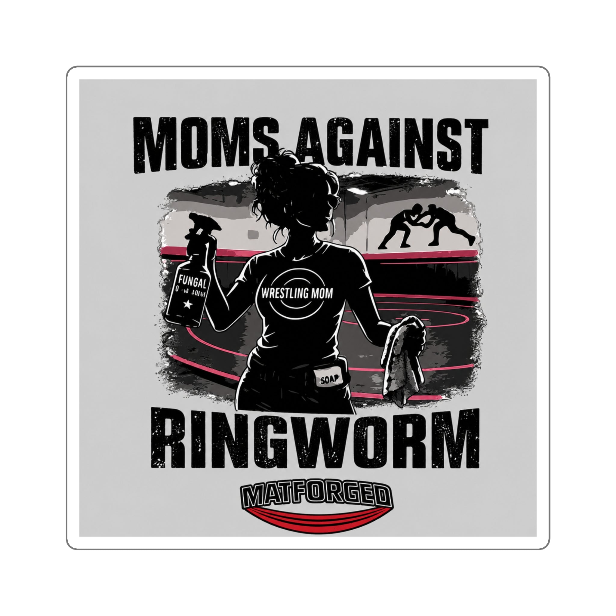 Support System - Moms Against Ringworm Square Sticker