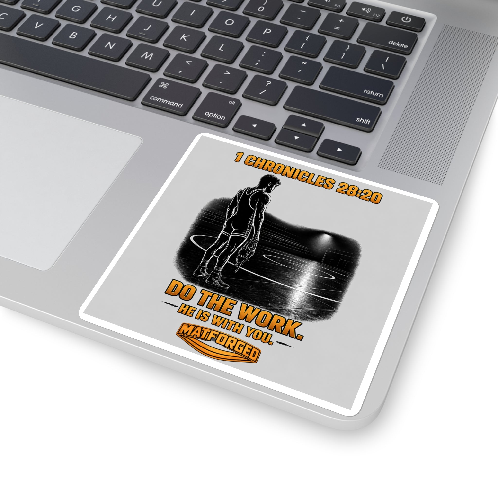 FaithForged - 1 Chronicles 28:20 Square Sticker