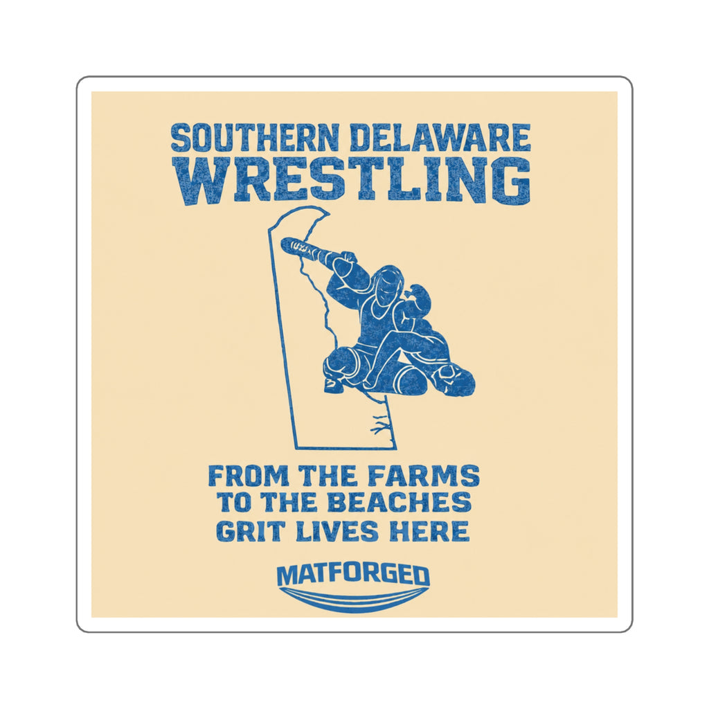 Wrestling Hotbed/Bragging Rights -  Delaware Wrestling Square Sticker