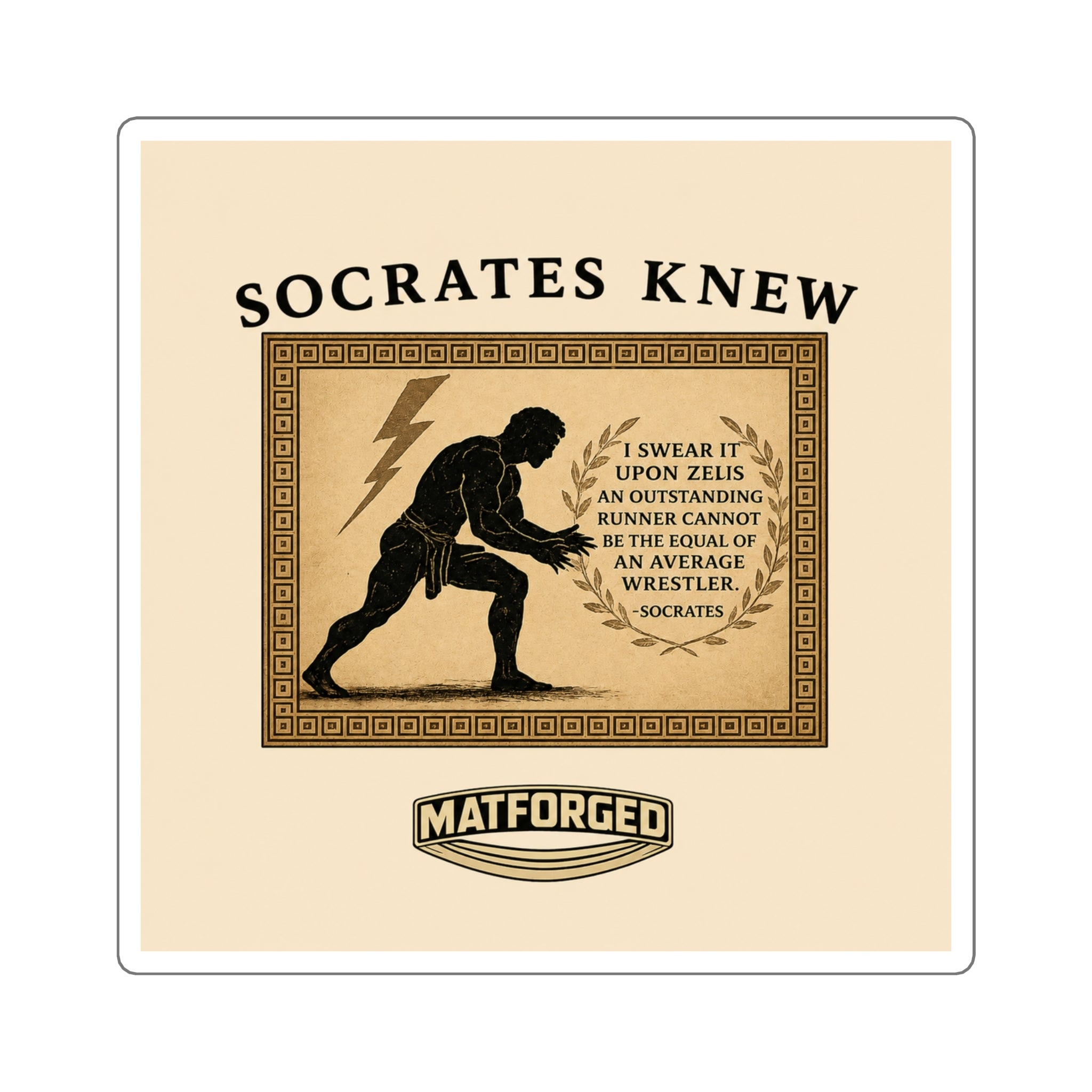 Mat Culture- Socrates Knew Square Sticker