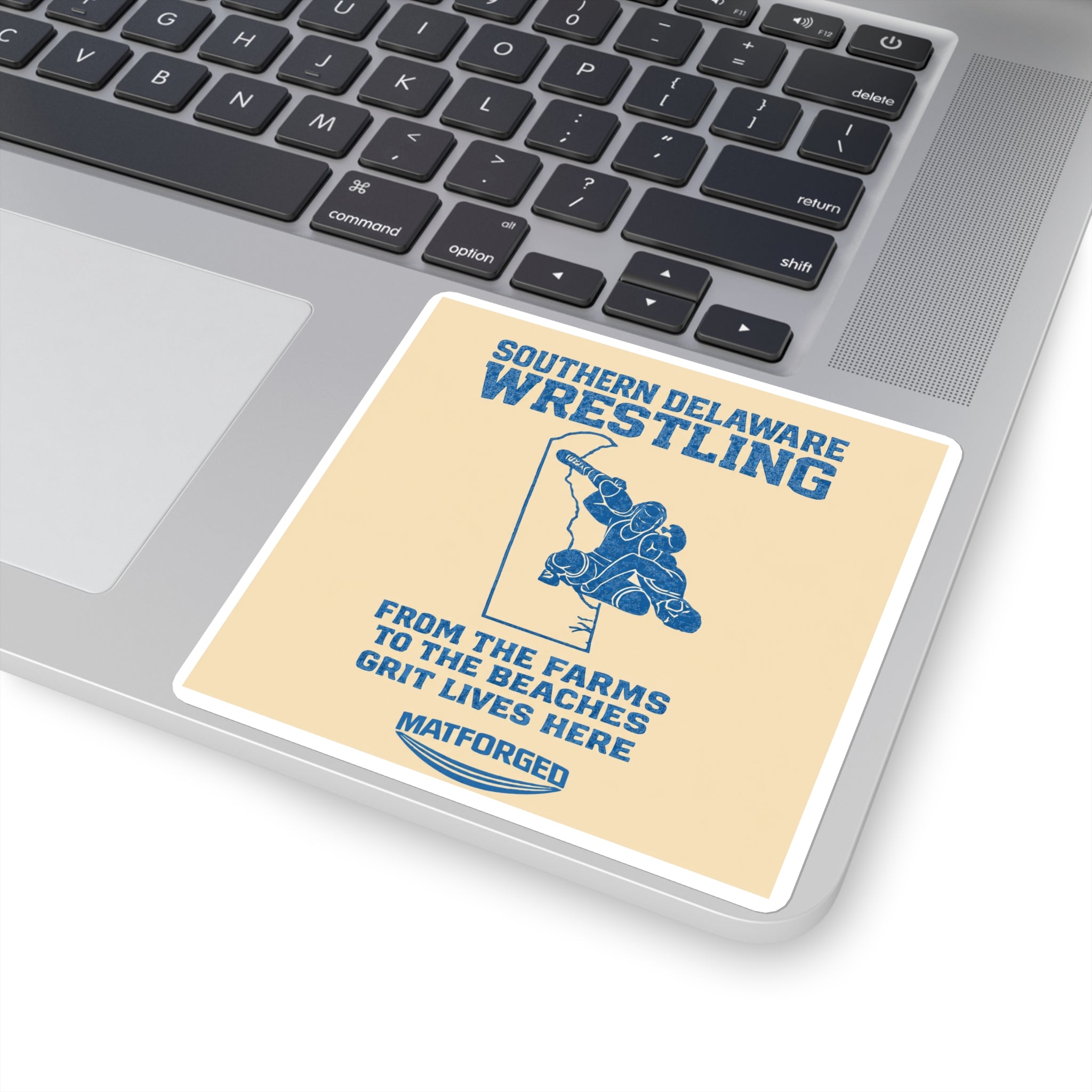 Wrestling Hotbed/Bragging Rights -  Delaware Wrestling Square Sticker