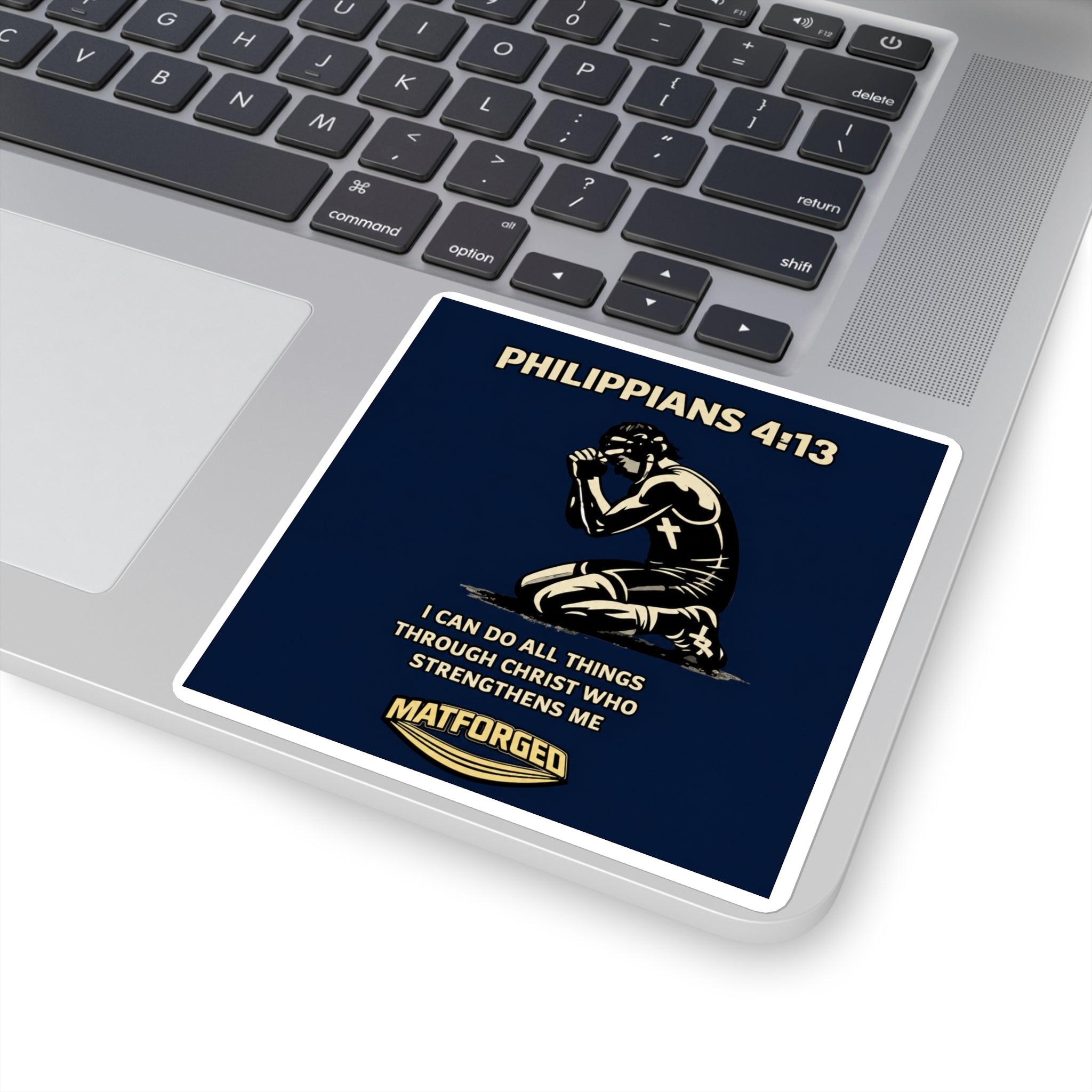 FaithForged - Philippians 4:13 Square Sticker
