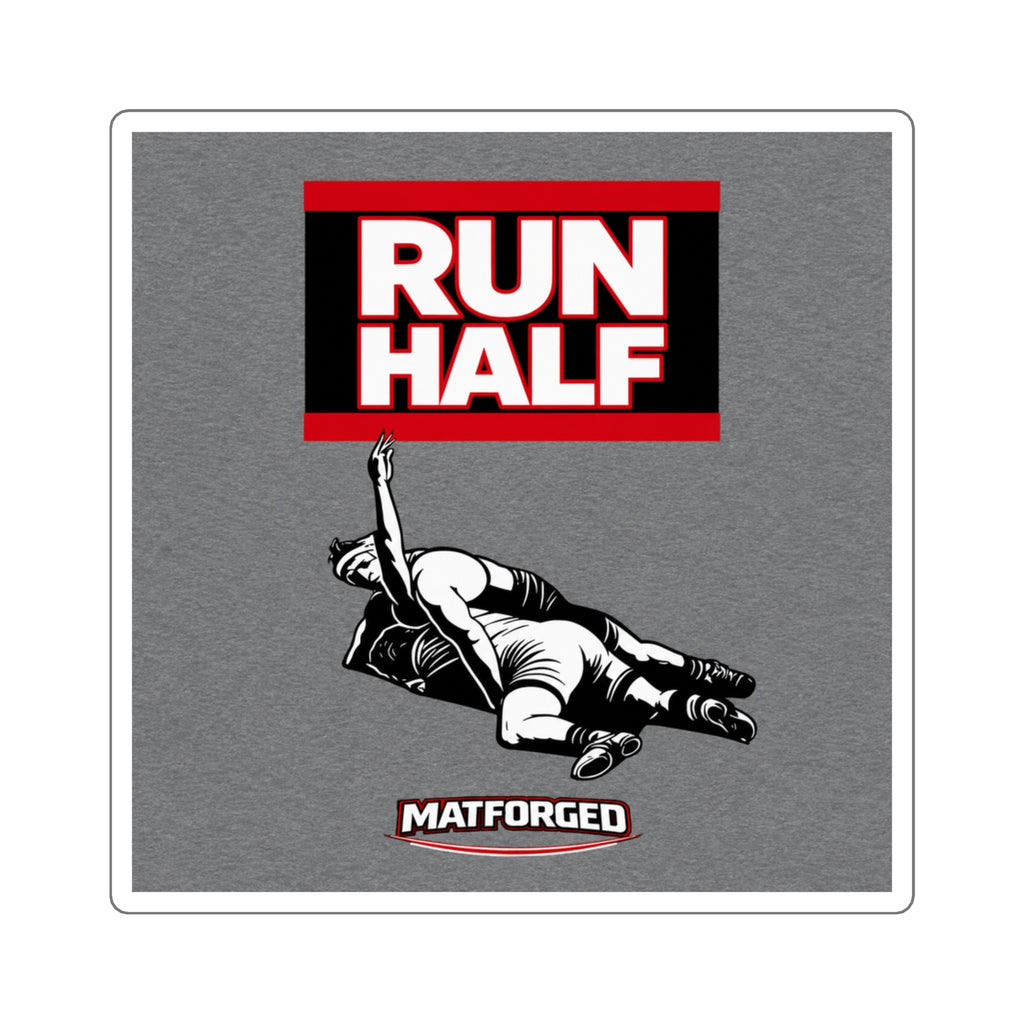 Wrestling Culture - Run Half Square Sticker