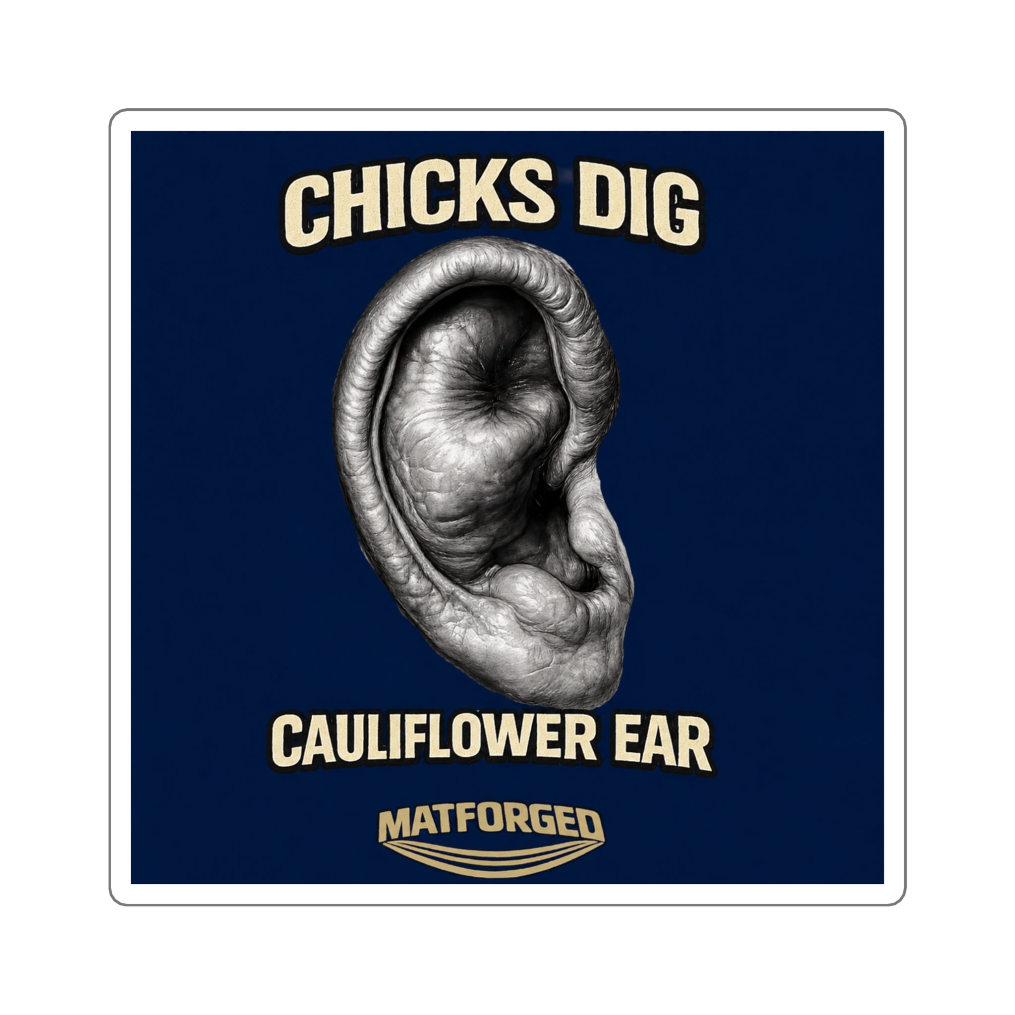 Cauliflower - Chicks Dig Cauliflower Ear Square Sticker