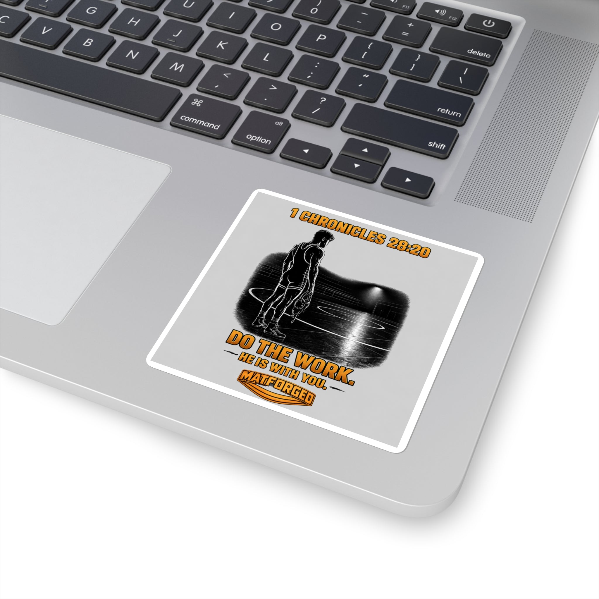 FaithForged - 1 Chronicles 28:20 Square Sticker