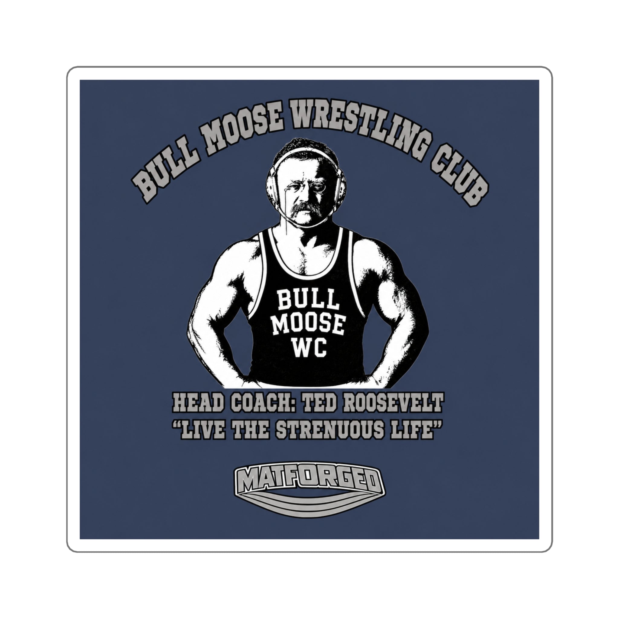 Mat Culture - Bull Moose Wrestling Club Square Sticker