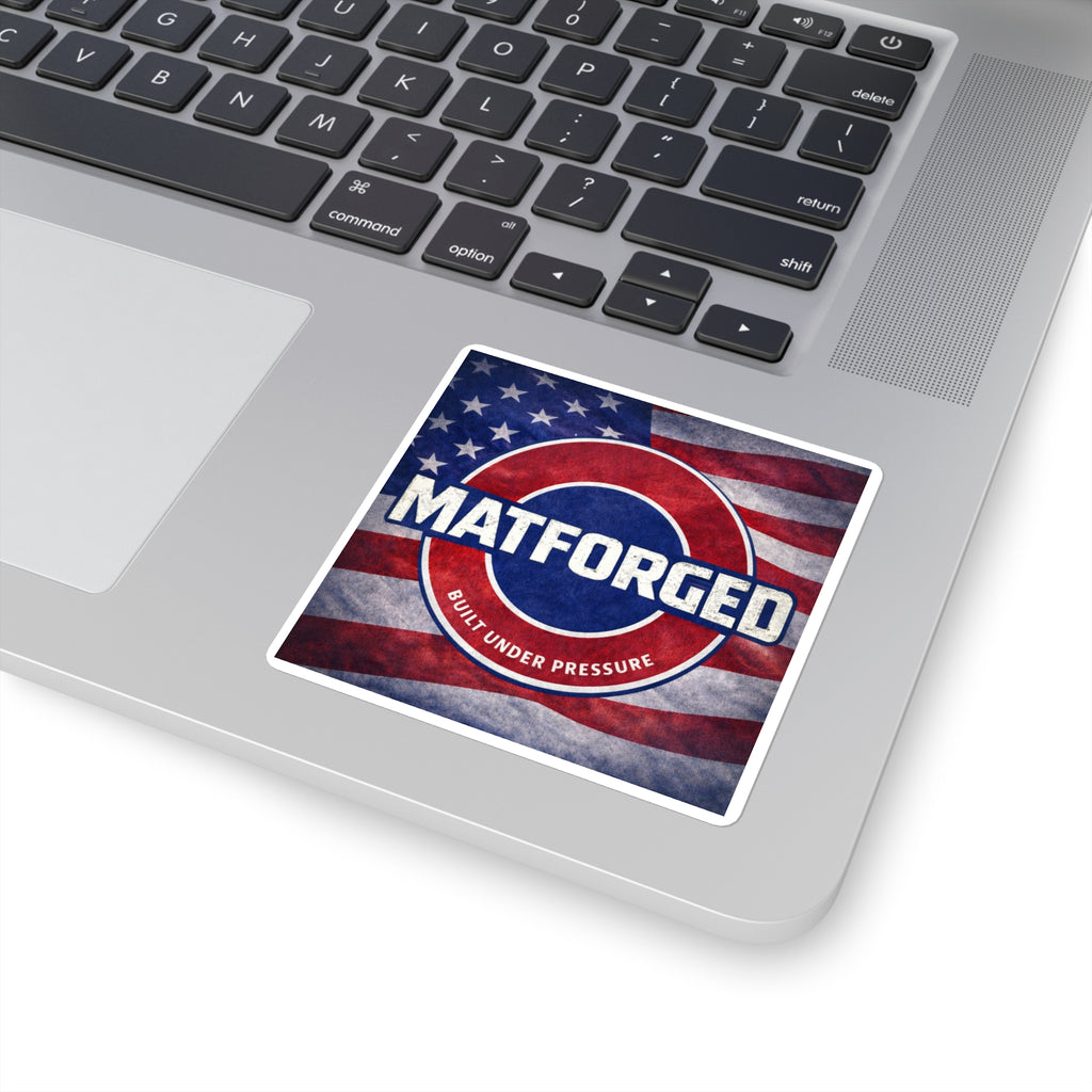 MatForged Patriotic Original Logo Square Sticker