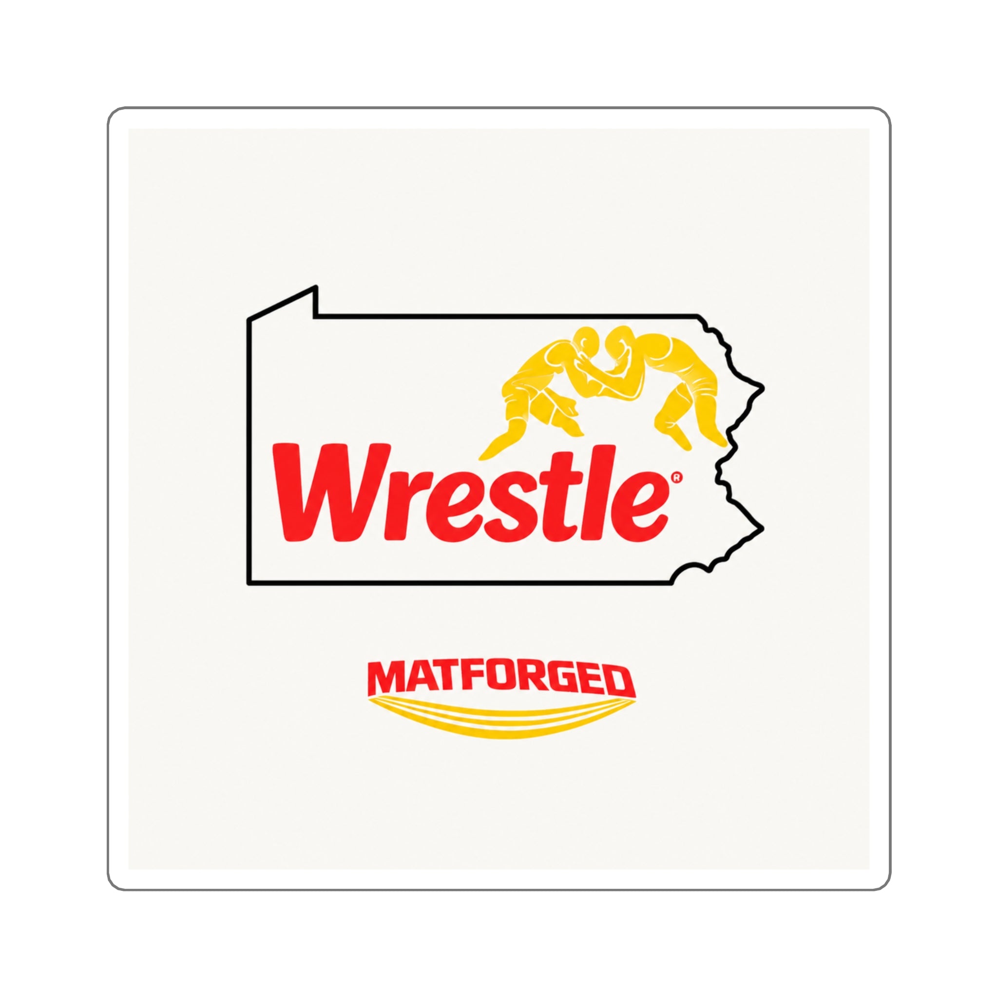 Wrestling Culture - Wrestle Pennsylvania Square Sticker