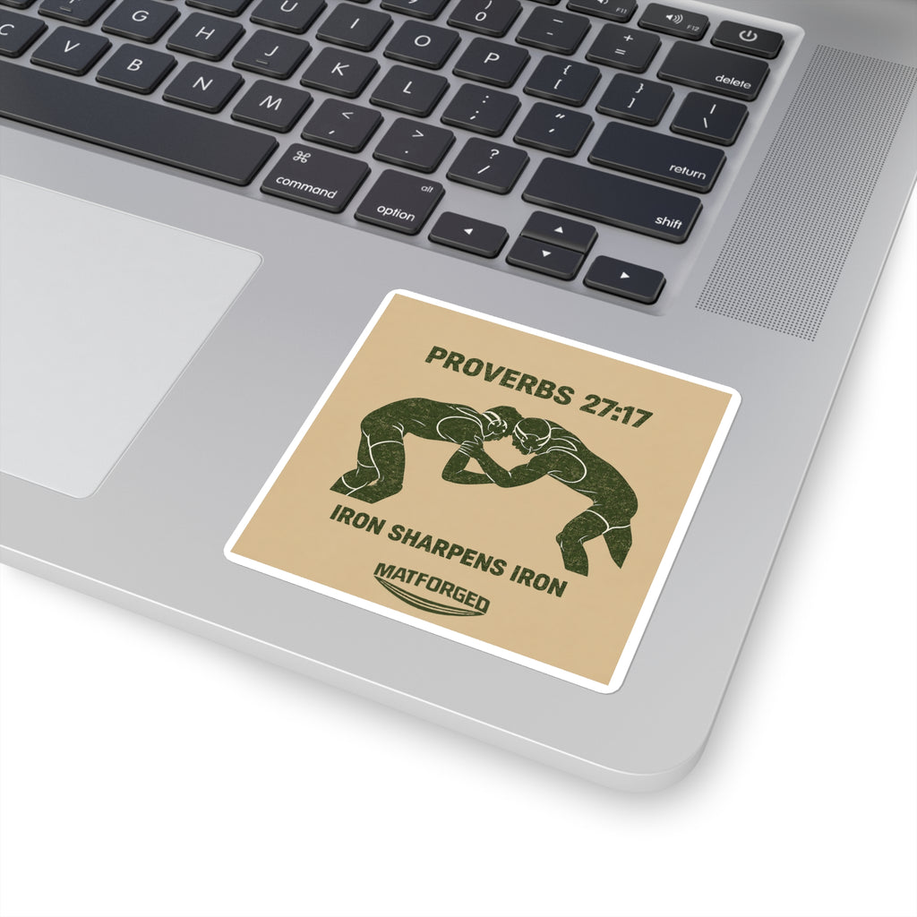 FaithForged - Proverbs 27:17  Square Sticker