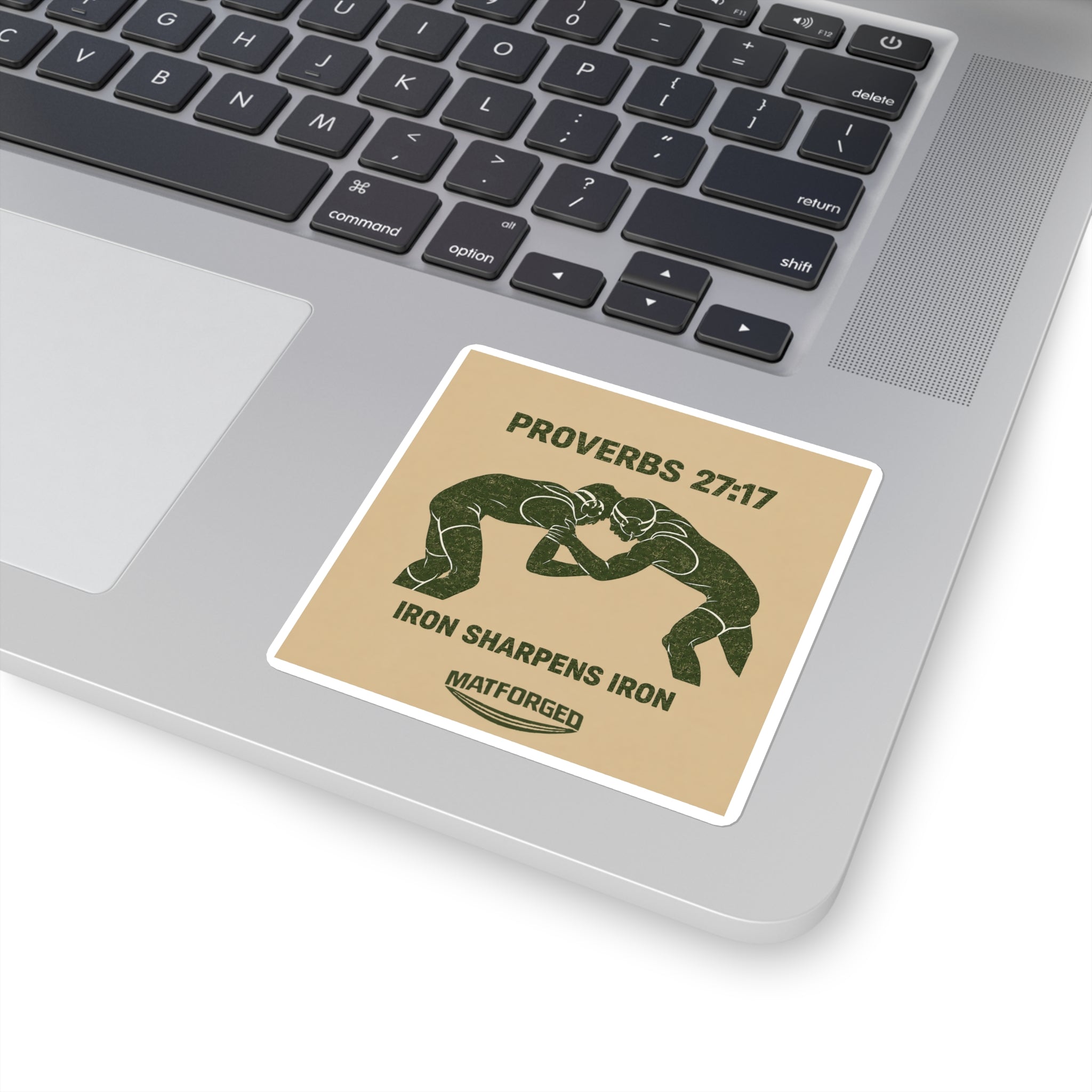 FaithForged - Proverbs 27:17  Square Sticker