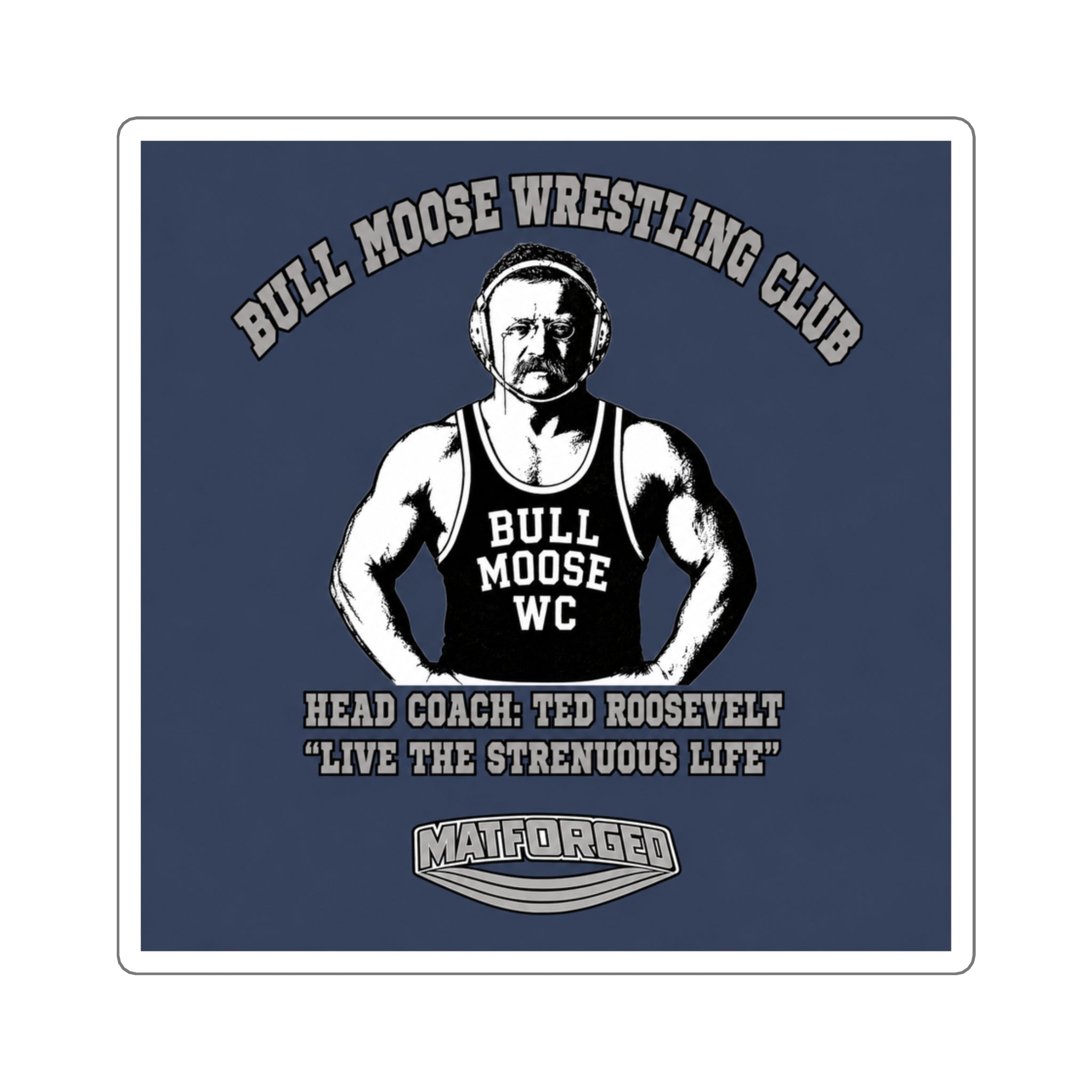 Mat Culture - Bull Moose Wrestling Club Square Sticker