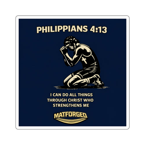 FaithForged - Philippians 4:13 Square Sticker