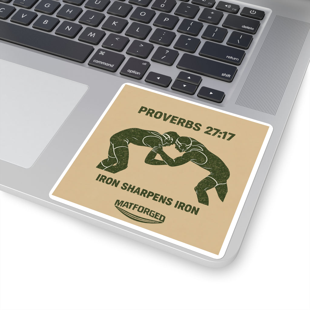 FaithForged - Proverbs 27:17  Square Sticker