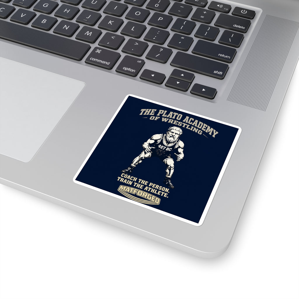 MindForged - Plato Academy of Wrestling Square Sticker
