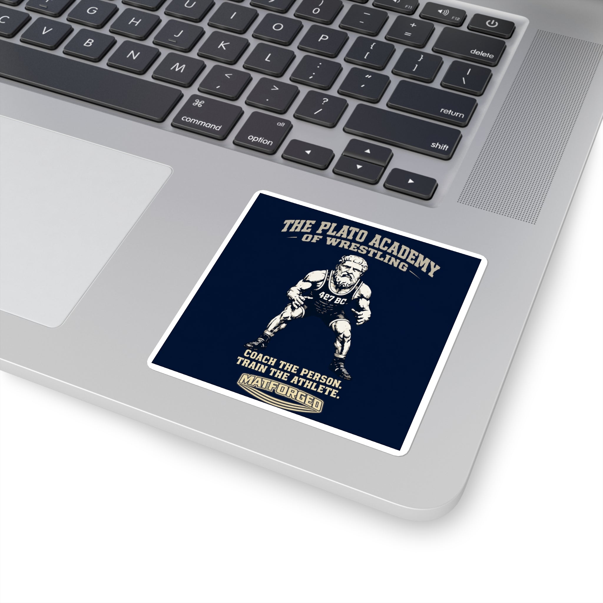MindForged - Plato Academy of Wrestling Square Sticker