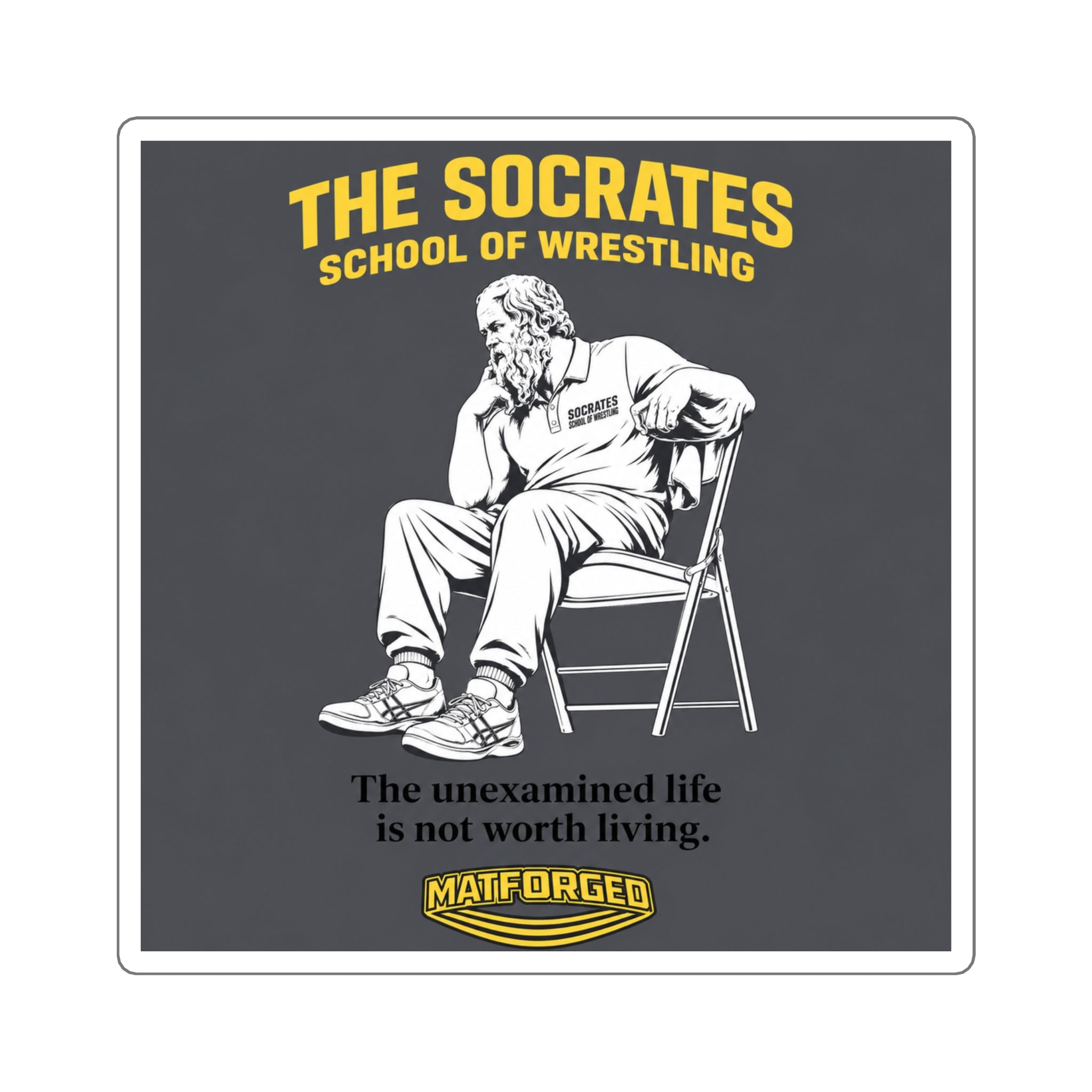 MindForged - The Socrates School of Wrestling Square Sticker