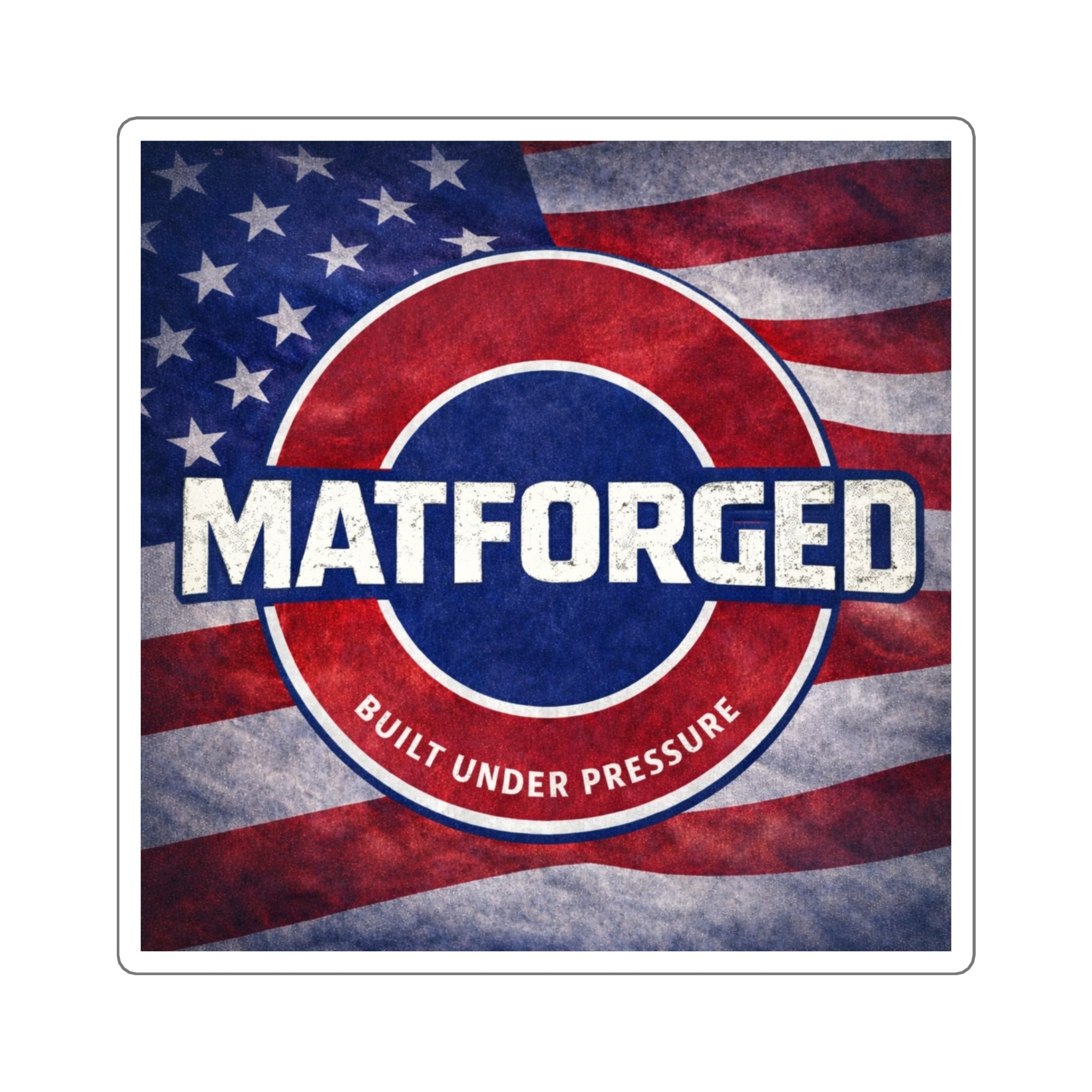 MatForged Patriotic Original Logo Square Sticker