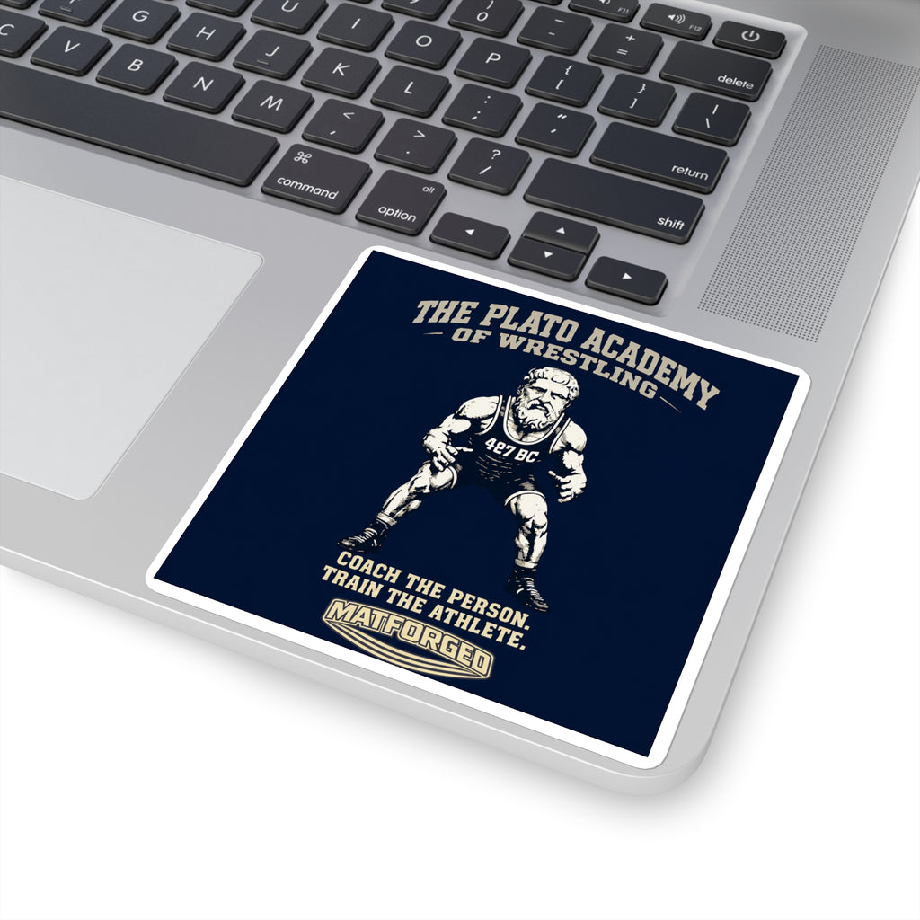 MindForged - Plato Academy of Wrestling Square Sticker