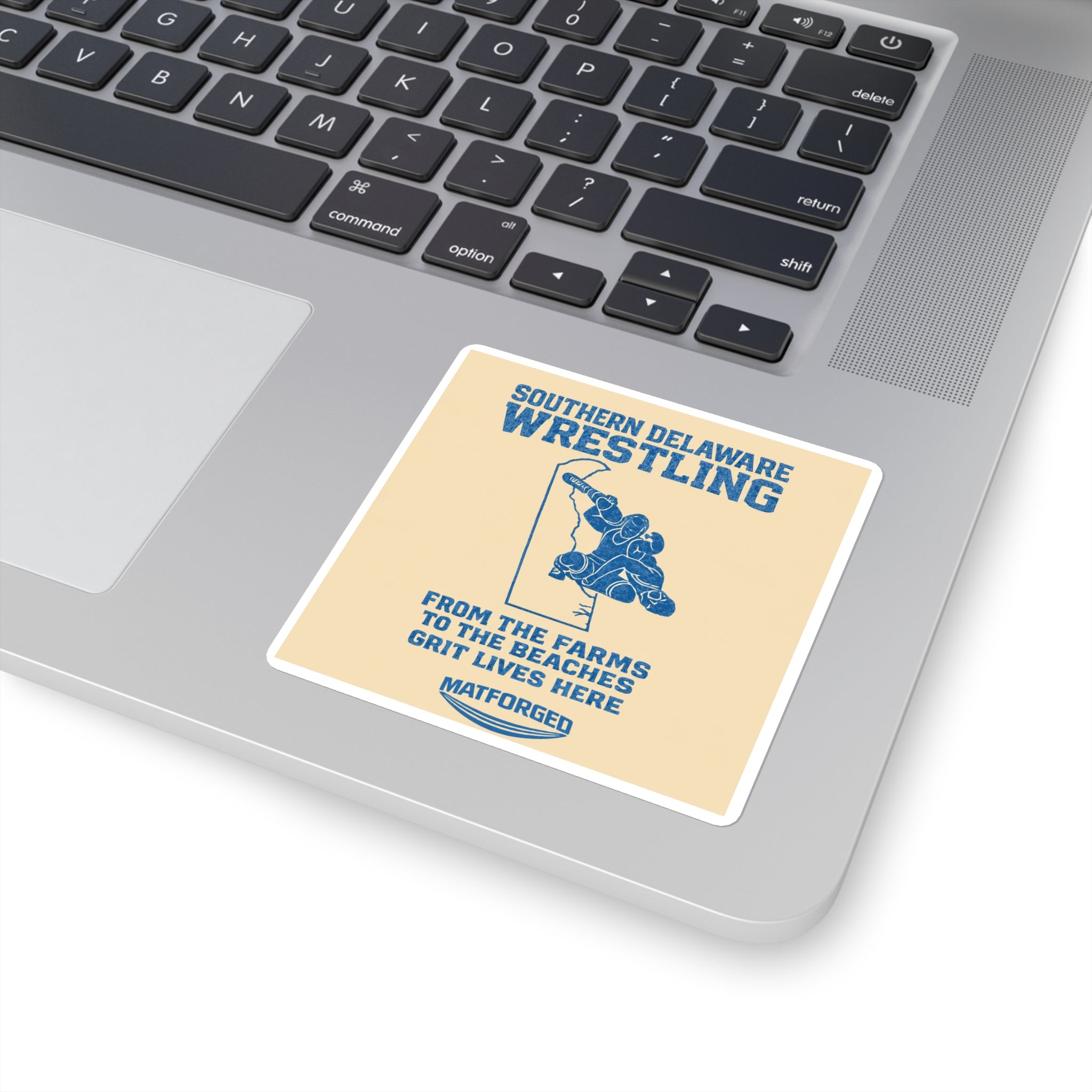 Wrestling Hotbed/Bragging Rights -  Delaware Wrestling Square Sticker