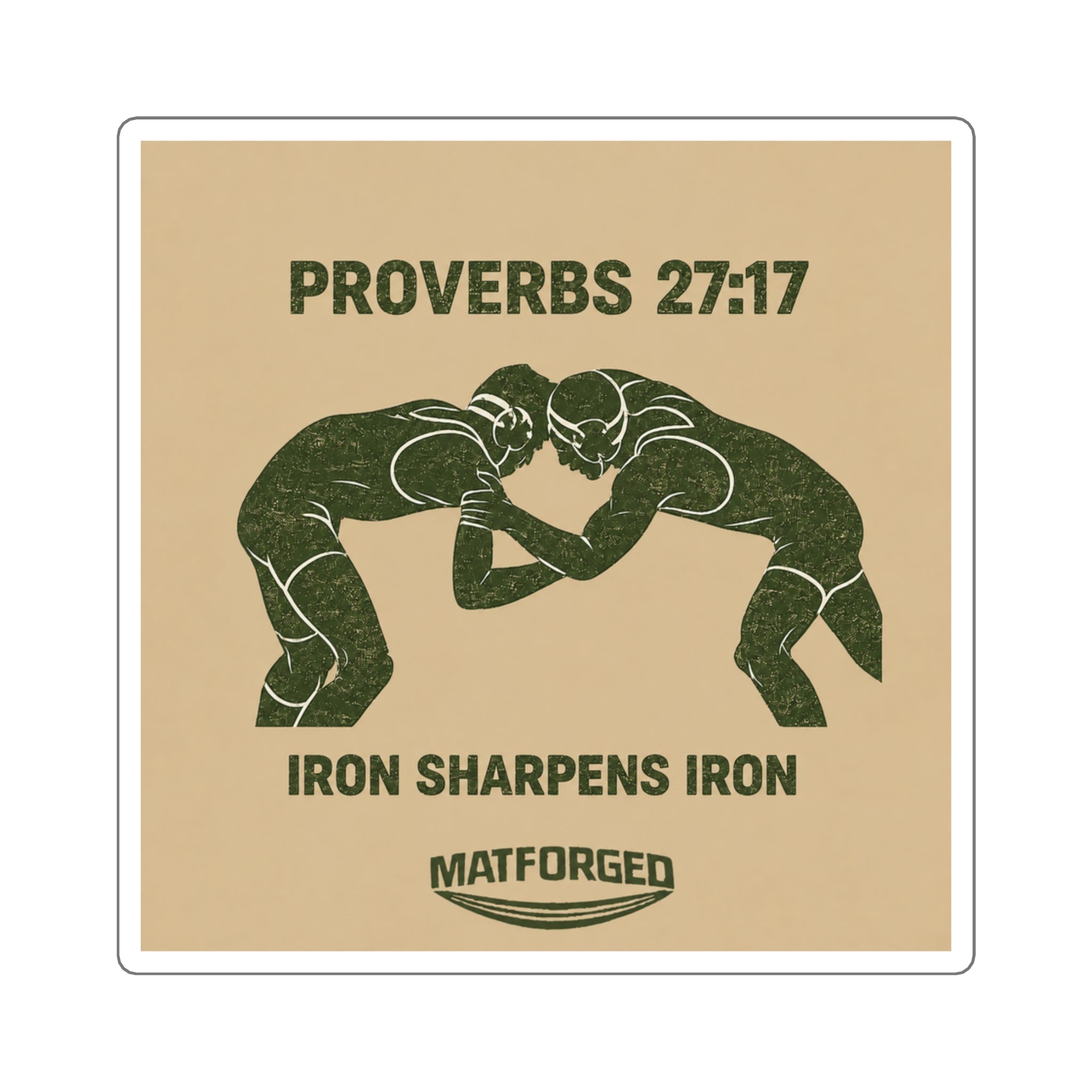 FaithForged - Proverbs 27:17  Square Sticker