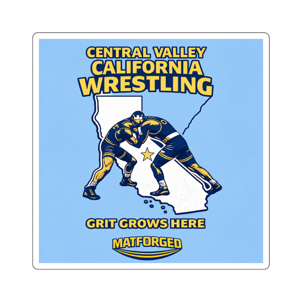 Wrestling Hotbed/Bragging Rights - Central Valley California Wrestling Square Sticker