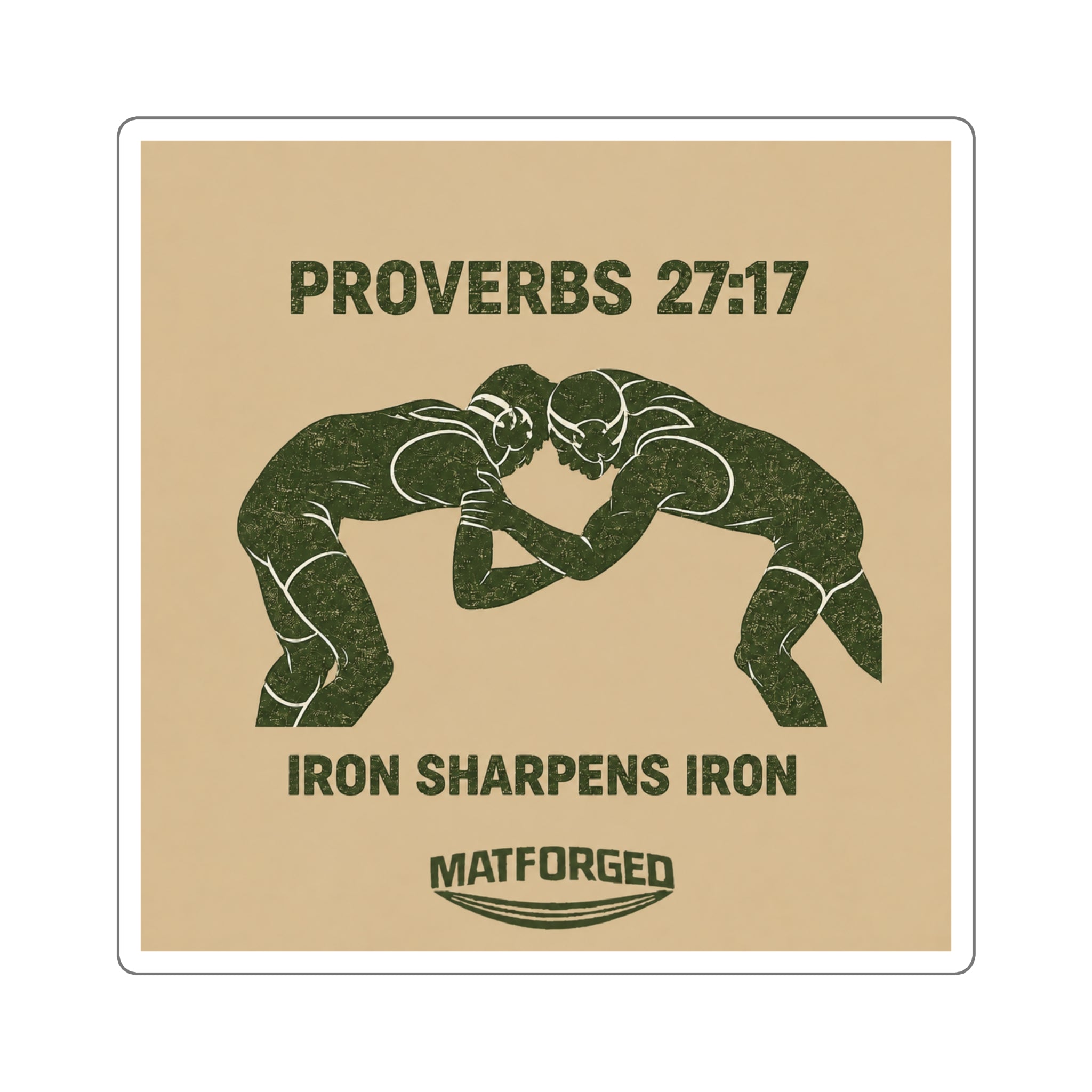 FaithForged - Proverbs 27:17  Square Sticker